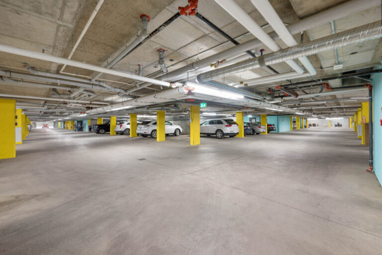 Covered underground parking at Harmony at Rutherford